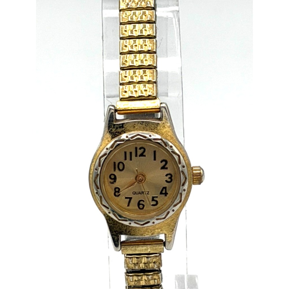 Unbranded Womens Petite Two Tone Quartz Expansion Band Watch 18mm Running